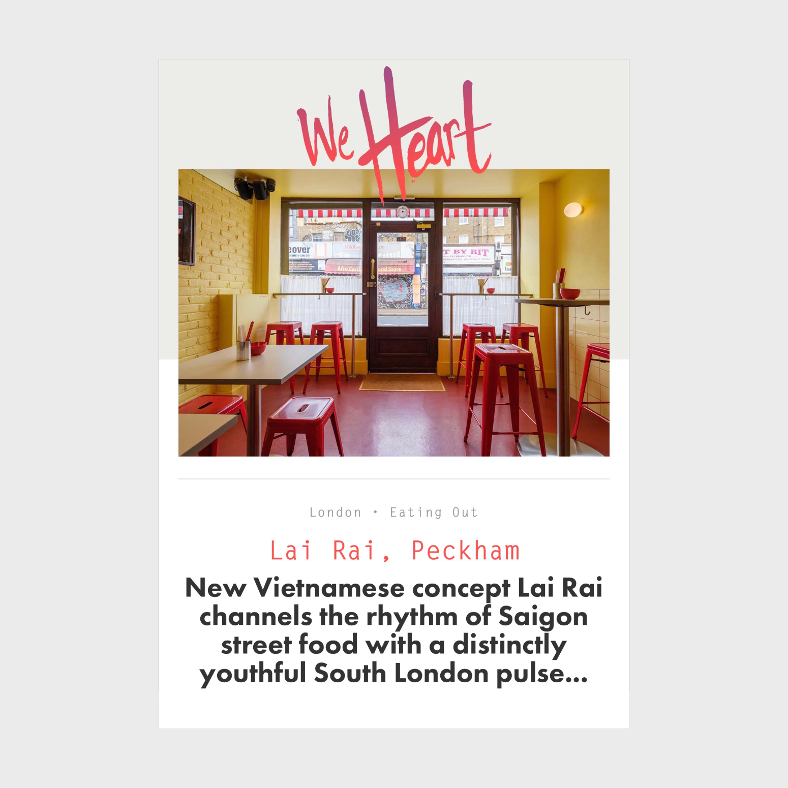 New Vietnamese concept Lai Rai channels the rhythm of Saigon street food with a distinctly youthful South London pulse...